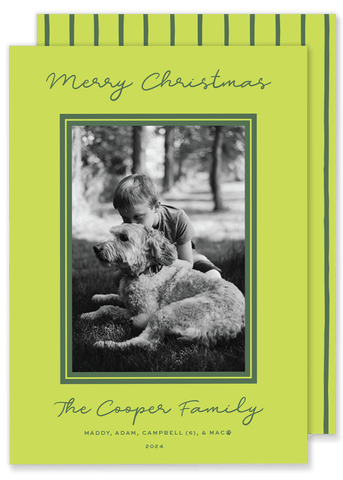Cooper Chartreuse  Christmas Card