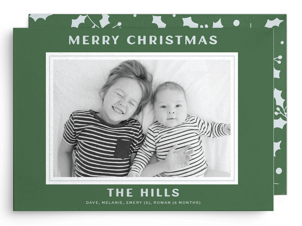 Hill Holly Christmas Card