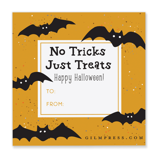 Bat Halloween Gift Tag