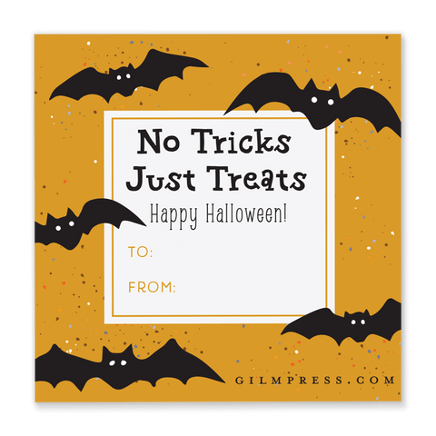 Bat Halloween Gift Tag