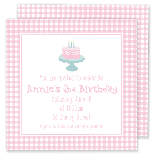 Birthday Cake Party Invitation