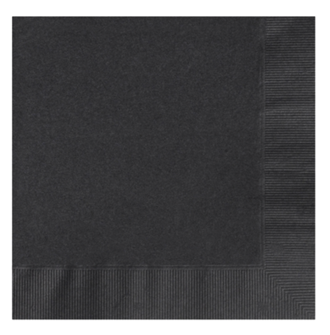 Black Cocktail Napkin with Foil Imprint