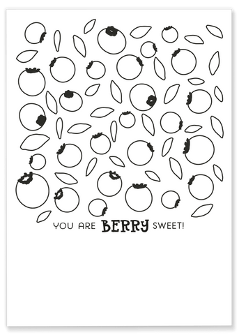 Blueberry Coloring Sheet