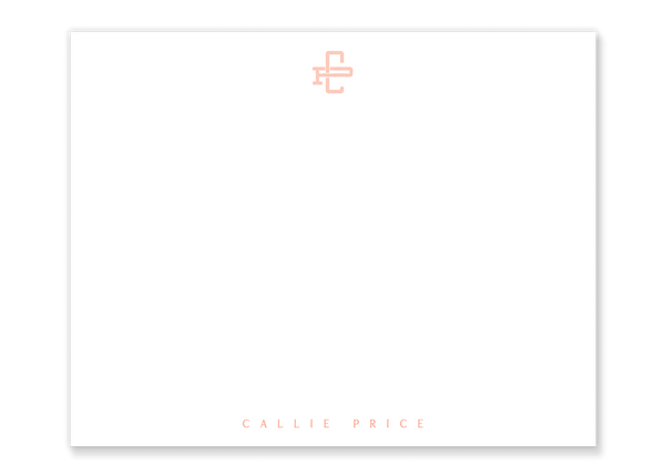 Callie Monogram Flat Notes