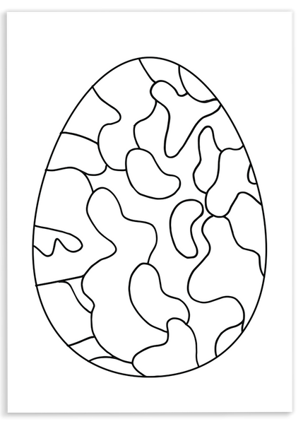 Camo Egg Coloring Sheet