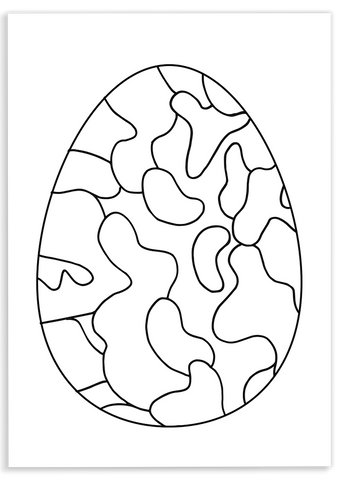 Camo Egg Coloring Sheet