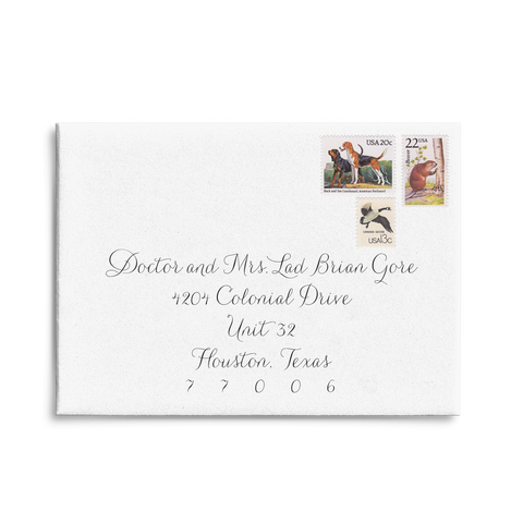 Caroline Script // Envelope Addressing