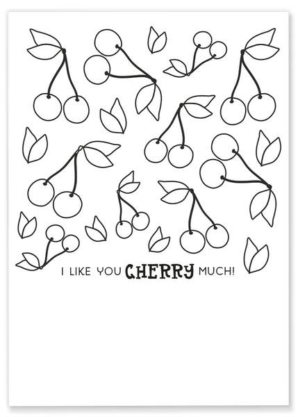 Cherry Coloring Sheet