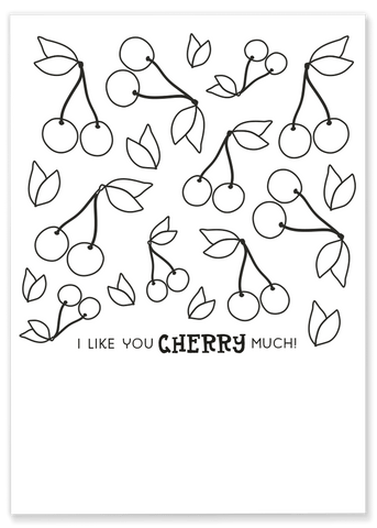 Cherry Coloring Sheet