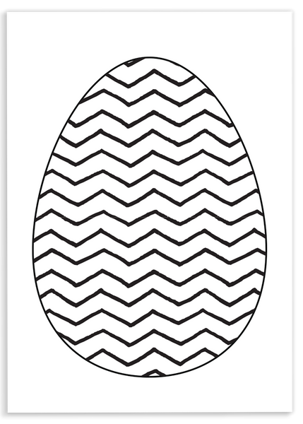 Chevron Egg Coloring Sheet