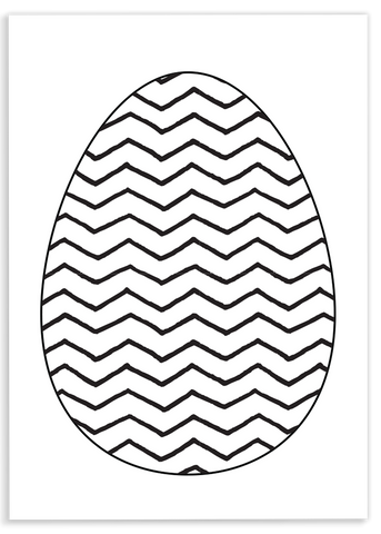 Chevron Egg Coloring Sheet