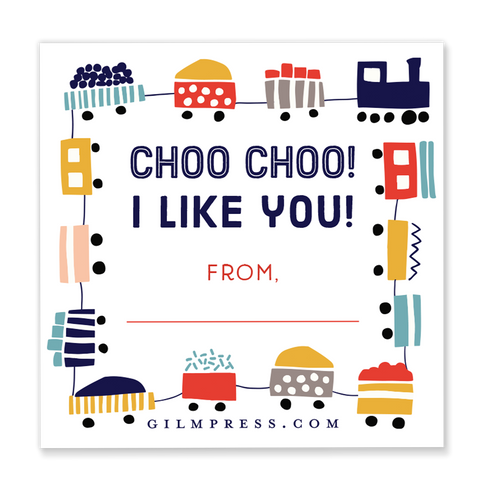Choo Choo I Like You valentine