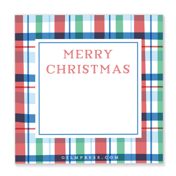 Christmas Plaid Gift Tag