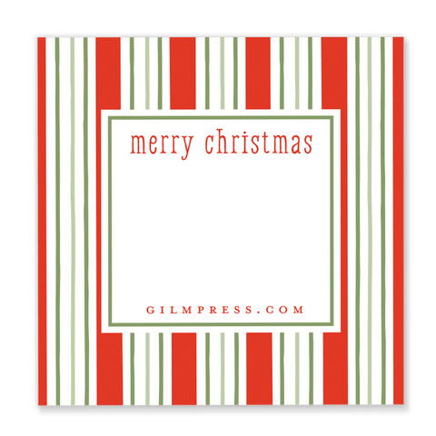 Christmas Stripe Gift Tag