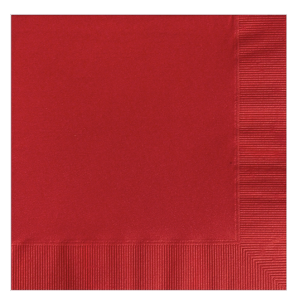 Claret Cocktail Napkin with Foil Imprint