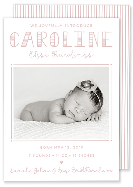 Classic Campbell Framed Birth Announcement