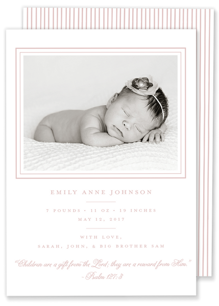Classic Frame Birth Announcement
