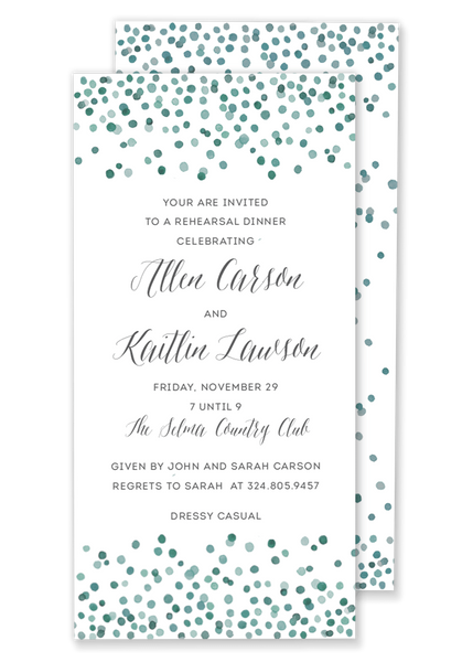 Watercolor Confetti Invitation