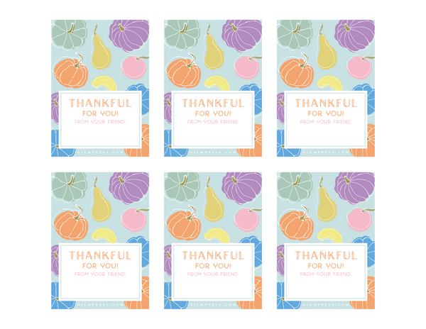 Thankful Pumpkin Gift Tag