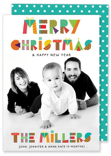 Colorful Merry Christmas Card