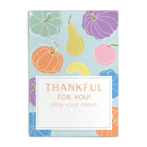 Thankful Pumpkin Gift Tag