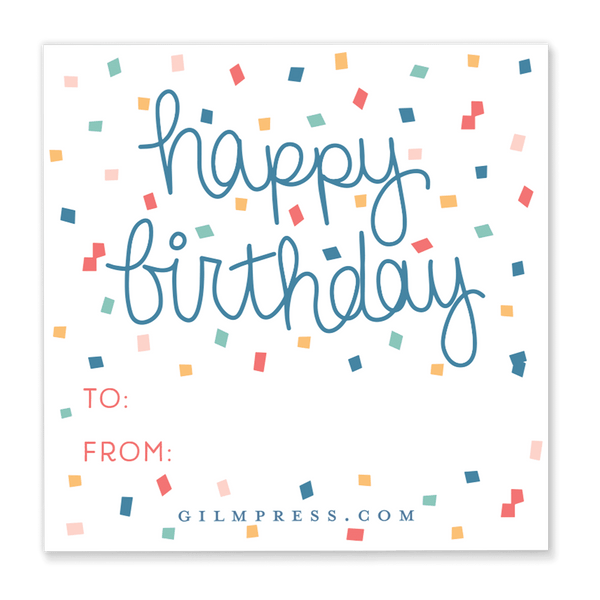Confetti Gift Tag