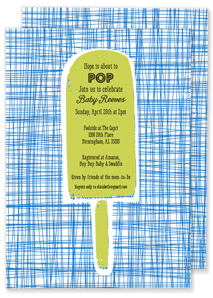 Criss Cross Pop invitation