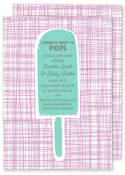 Criss Cross Pop invitation