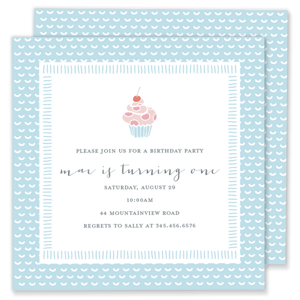 Cupcake Birthday Party Invitation