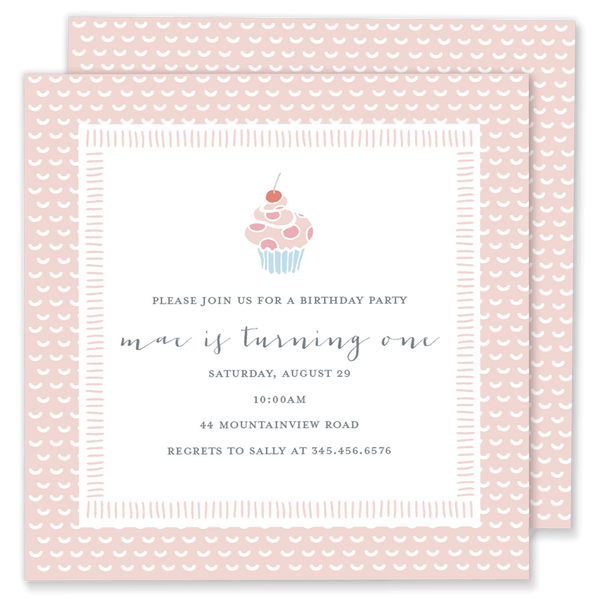 Cupcake Birthday Party Invitation