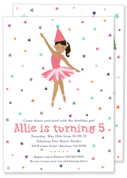 Dance and Twirl Birthday Invitation