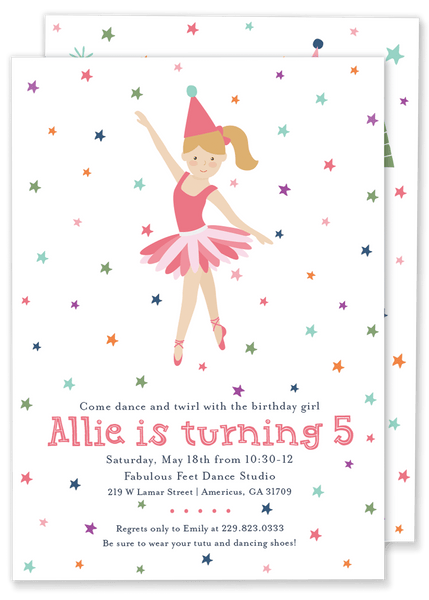 Dance and Twirl Birthday Invitation