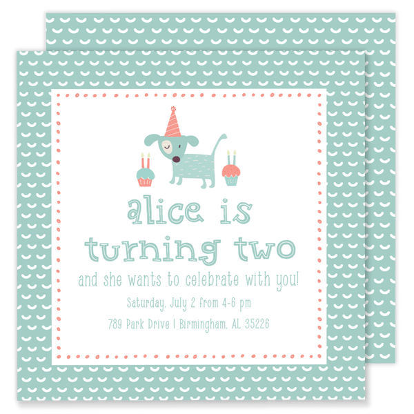 Dog Birthday Party Invitation