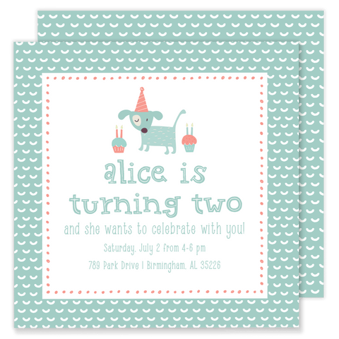 Dog Birthday Party Invitation