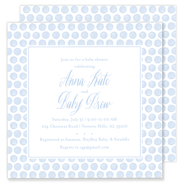 Drew Dot Baby Shower Invitation