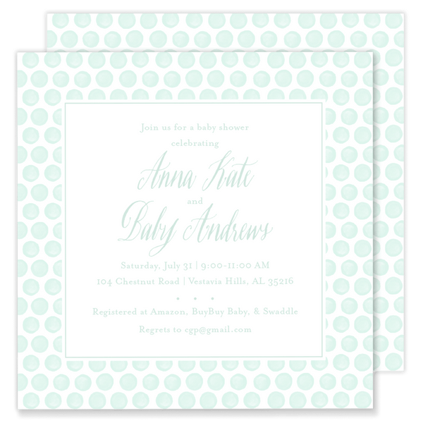 Drew Dot Wedding Shower Invitation