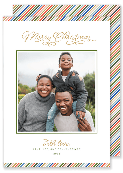Driver Diagonal Stripe Christmas Card