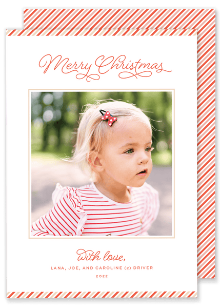 Driver Diagonal Stripe Christmas Card