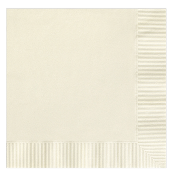 Ecru Cocktail Napkin with Foil Imprint