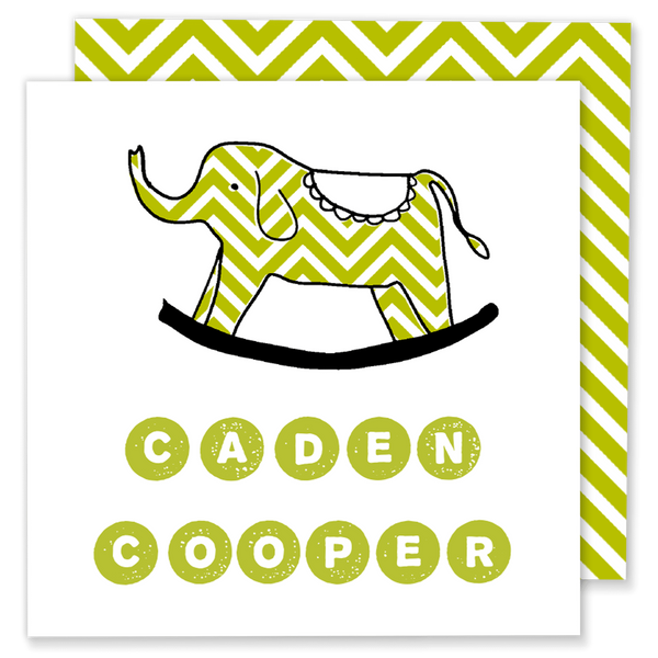 Chevron Elephant Calling Card