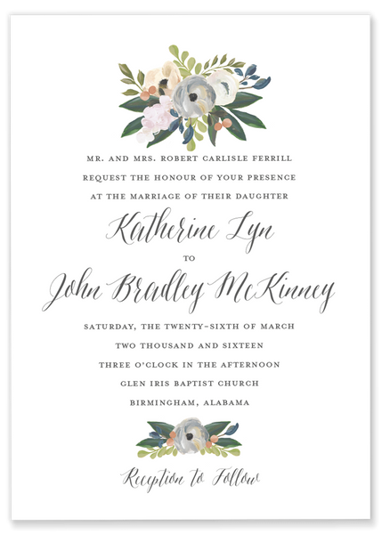 Katie Lyn Floral Invitation