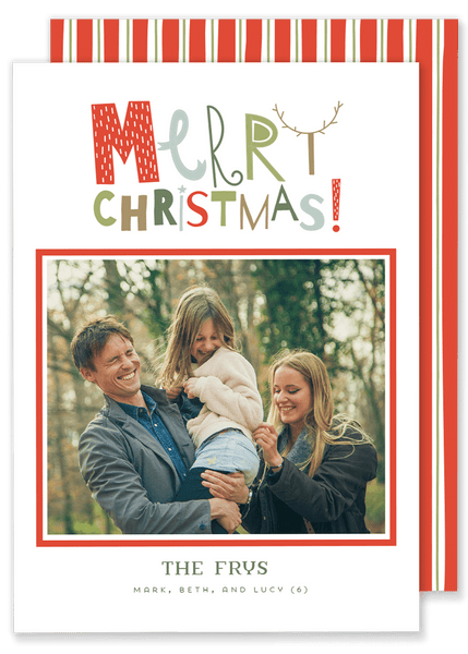 Fry Funky Letter Christmas Card