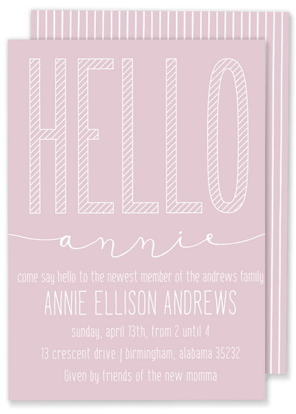 Hello Baby Shower Invitation