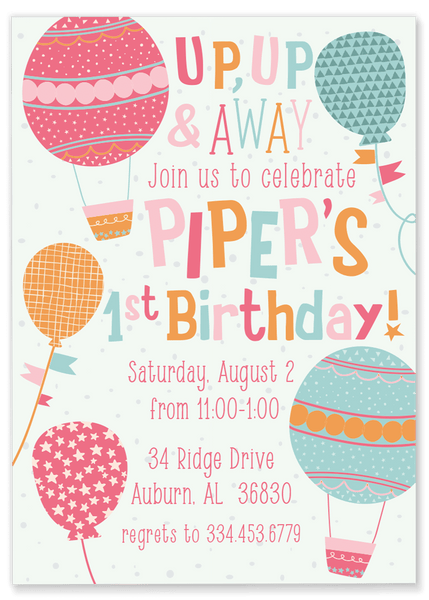 Balloon Birthday Party Invitation