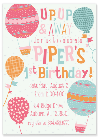 Balloon Birthday Party Invitation