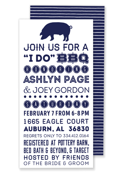 I Do BBQ shower invitation