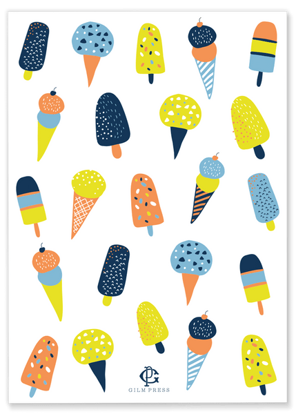 Ice Cream & Popsicle Birthday Party Invitation