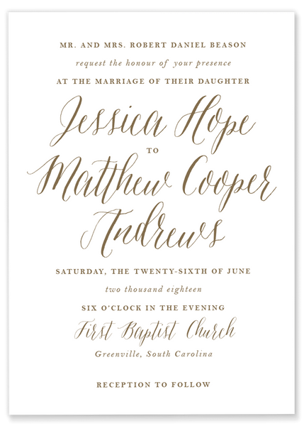 Jessica Hope Wedding Invitation