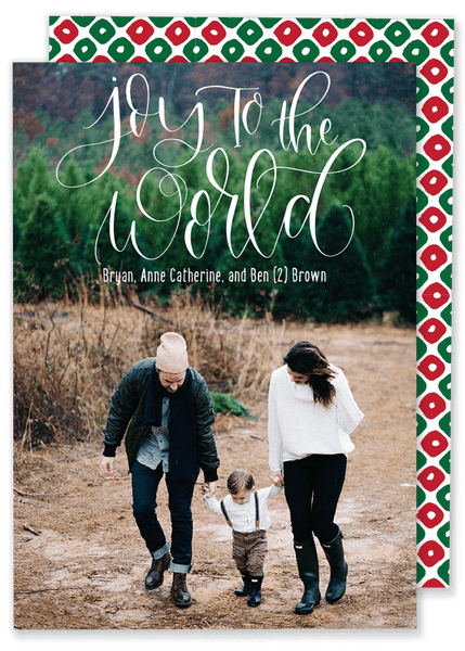Joy to the World Diamonds Christmas Card