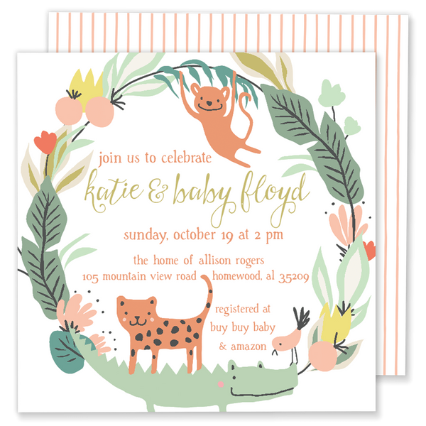 Jungle Baby Shower Invitation